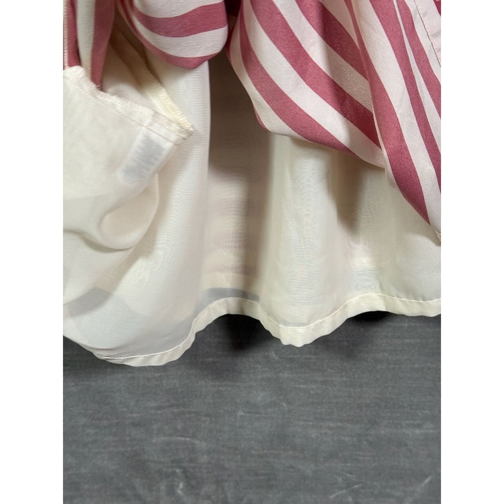 Ann Taylor Loft Women Red White Striped Sleeveless V-Neck Elastic Waist Dress XS - Picture 8 of 14